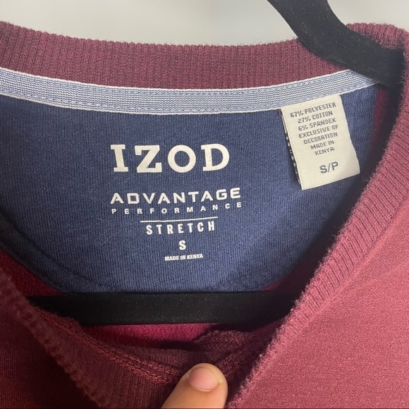 𝅺izod Advantage Performance Stretch Maroon Sweater - Small - Picture 10 of 10